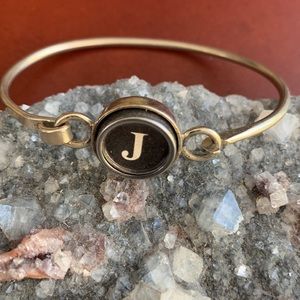 J typewriter key bracelet